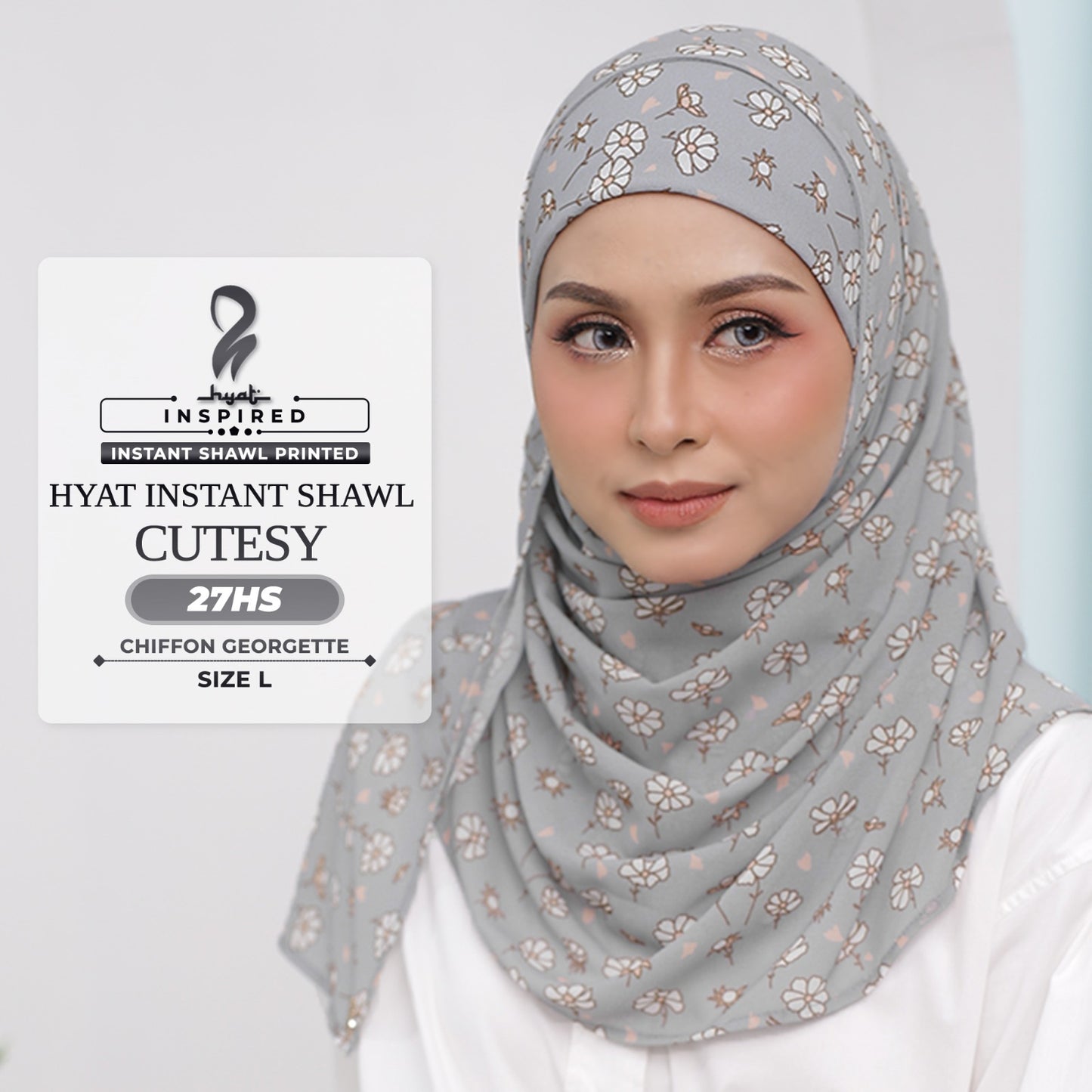 Hyat Hijab Inspired Shy, Modest, Elegant & Cutesy Instant Shawl Collection