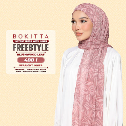 Bokitta Hijab Inspired Bushwood Leaf, Scarlet-Leaf Freestyle & Voila With Inner Collection