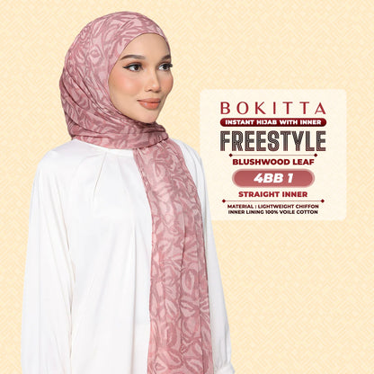 Bokitta Hijab Inspired Bushwood Leaf, Scarlet-Leaf Freestyle & Voila With Inner Collection