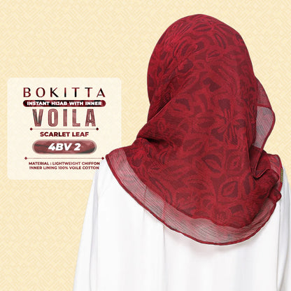 Bokitta Hijab Inspired Bushwood Leaf, Scarlet-Leaf Freestyle & Voila With Inner Collection