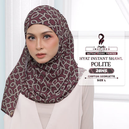 Hyat Hijab Inspired Shy, Modest, Elegant & Cutesy Instant Shawl Collection