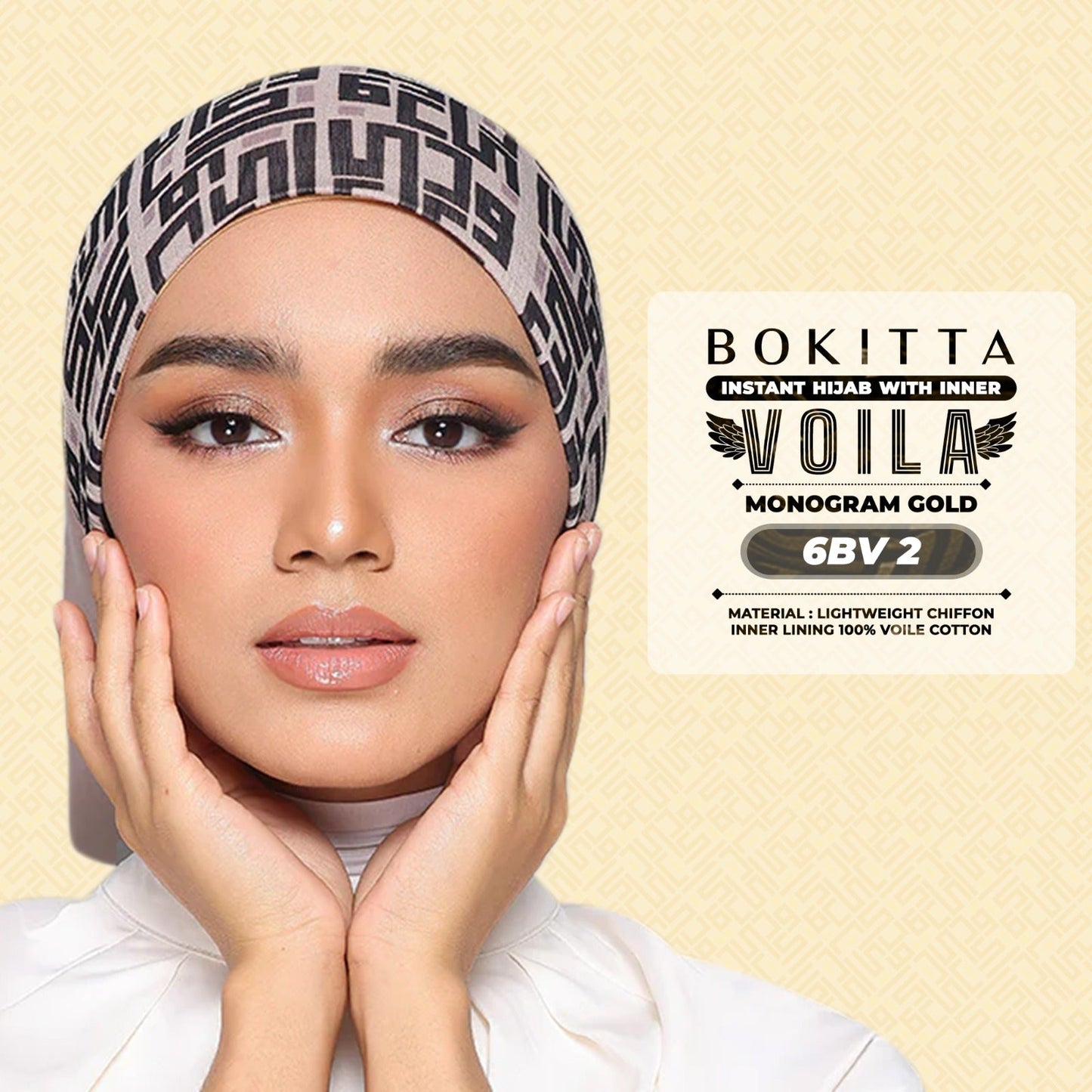 Bokitta Inspired Monogram 2 In Gold Collection - Free Box