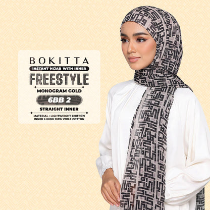 Bokitta Hijab Inspired Monogram 2 Freestyle Printed Collection With Box