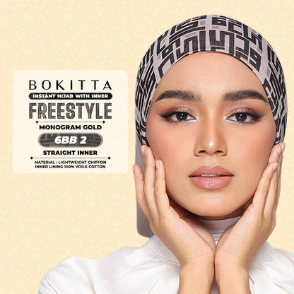 Bokitta Inspired Monogram 2 In Gold Collection - Free Box