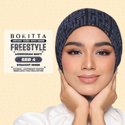 Bokitta Inspired Monogram 2 In Navy Collection - Free Box
