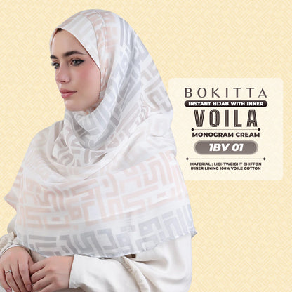 Bokitta Hijab Inspired Monogram Voila Printed Collection