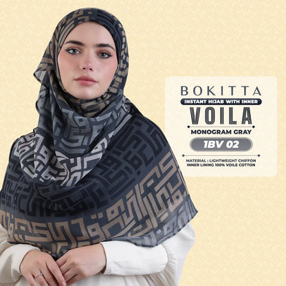 Bokitta Hijab Inspired Monogram Voila Printed Collection