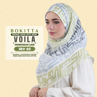 Bokitta Hijab Inspired Monogram Voila Printed Collection