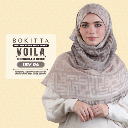 Bokitta Hijab Inspired Monogram Voila Printed Collection