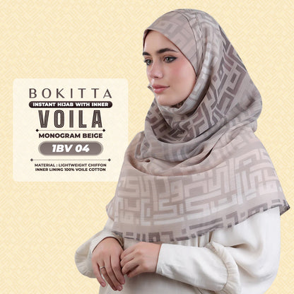 Bokitta Hijab Inspired Monogram Voila Printed Collection