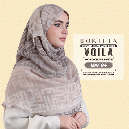 Bokitta Hijab Inspired Monogram Voila Printed Collection