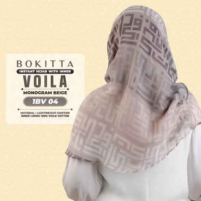 Bokitta Hijab Inspired Monogram Voila Printed Collection