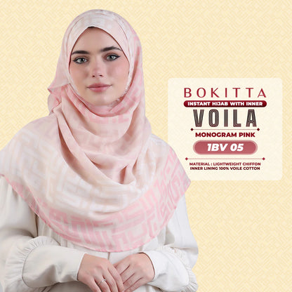 Bokitta Hijab Inspired Monogram Voila Printed Collection