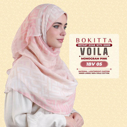 Bokitta Hijab Inspired Monogram Voila Printed Collection