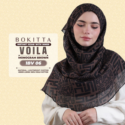 Bokitta Hijab Inspired Monogram Voila Printed Collection