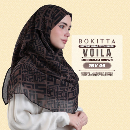 Bokitta Hijab Inspired Monogram Voila Printed Collection