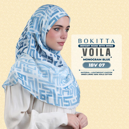 Bokitta Hijab Inspired Monogram Voila Printed Collection