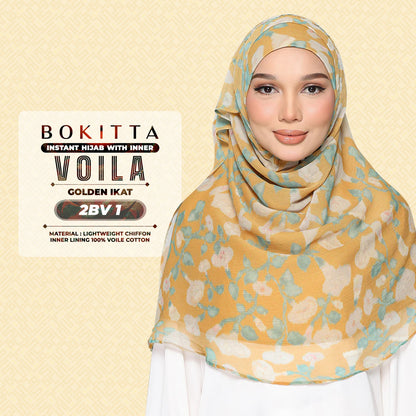 Bokitta Hijab Inspired Golden IkatFreestyle & Voila With Inner Collection