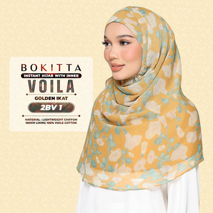 Bokitta Hijab Inspired Golden IkatFreestyle & Voila With Inner Collection