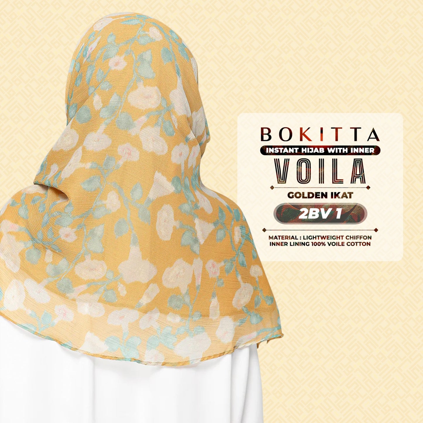 Bokitta Hijab Inspired Golden IkatFreestyle & Voila With Inner Collection