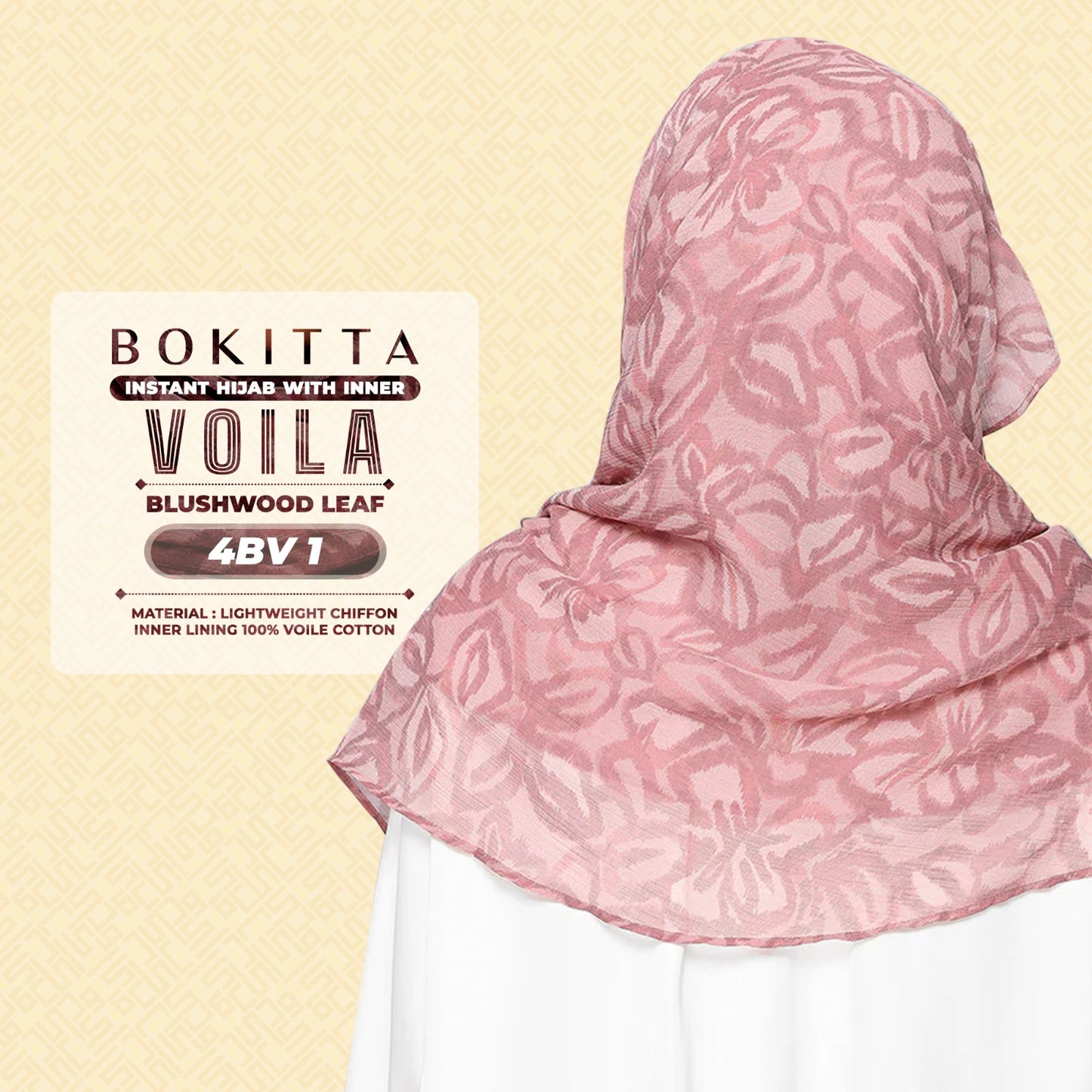 Bokitta Hijab Inspired Bushwood Leaf, Scarlet-Leaf Freestyle & Voila With Inner Collection