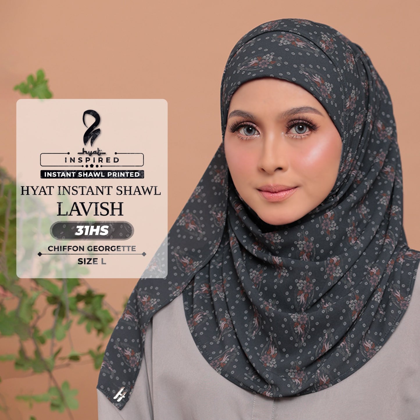 Hyat Hijab Inspired Cheerish, Lavish, Serene, Patal Patch & Dream Instant Shawl Collection With Box (30-34HS)