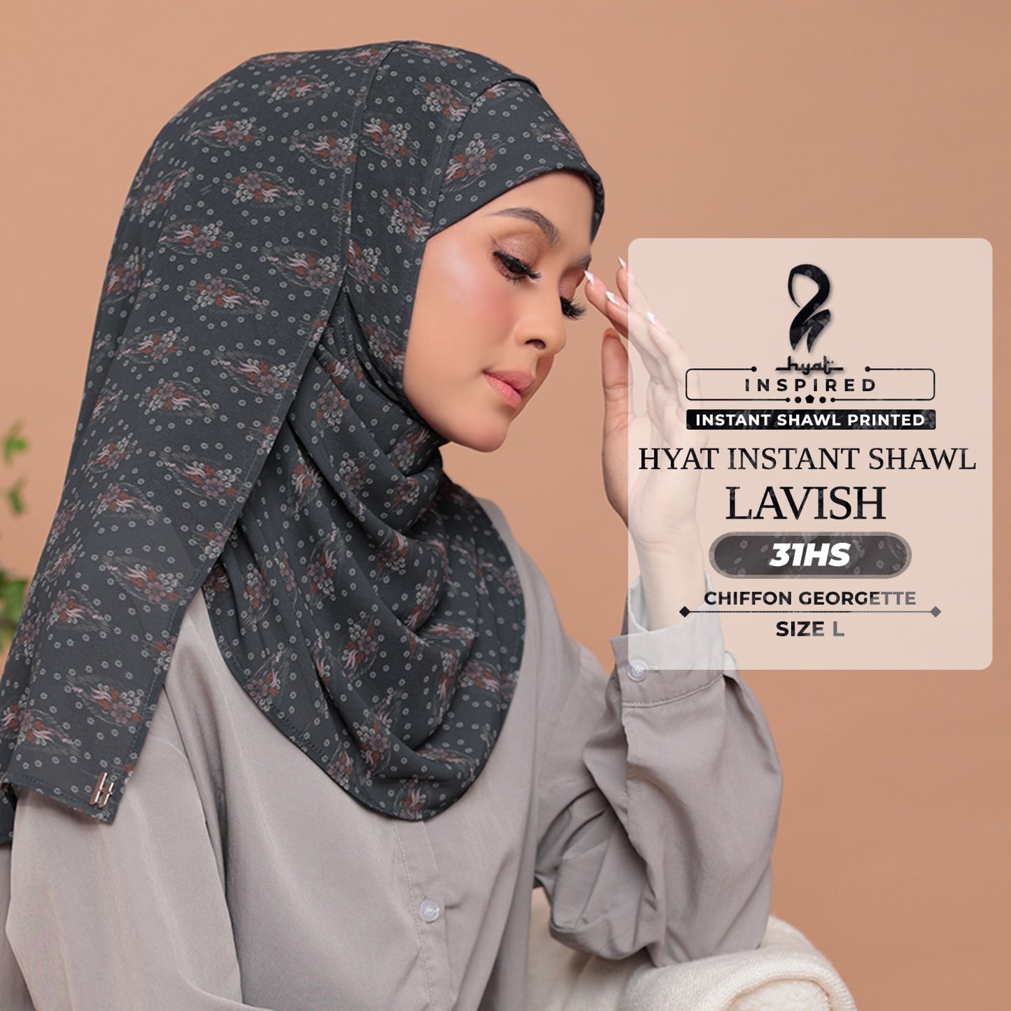 Hyat Hijab Inspired Cheerish, Lavish, Serene, Patal Patch & Dream Instant Shawl Collection With Box (30-34HS)