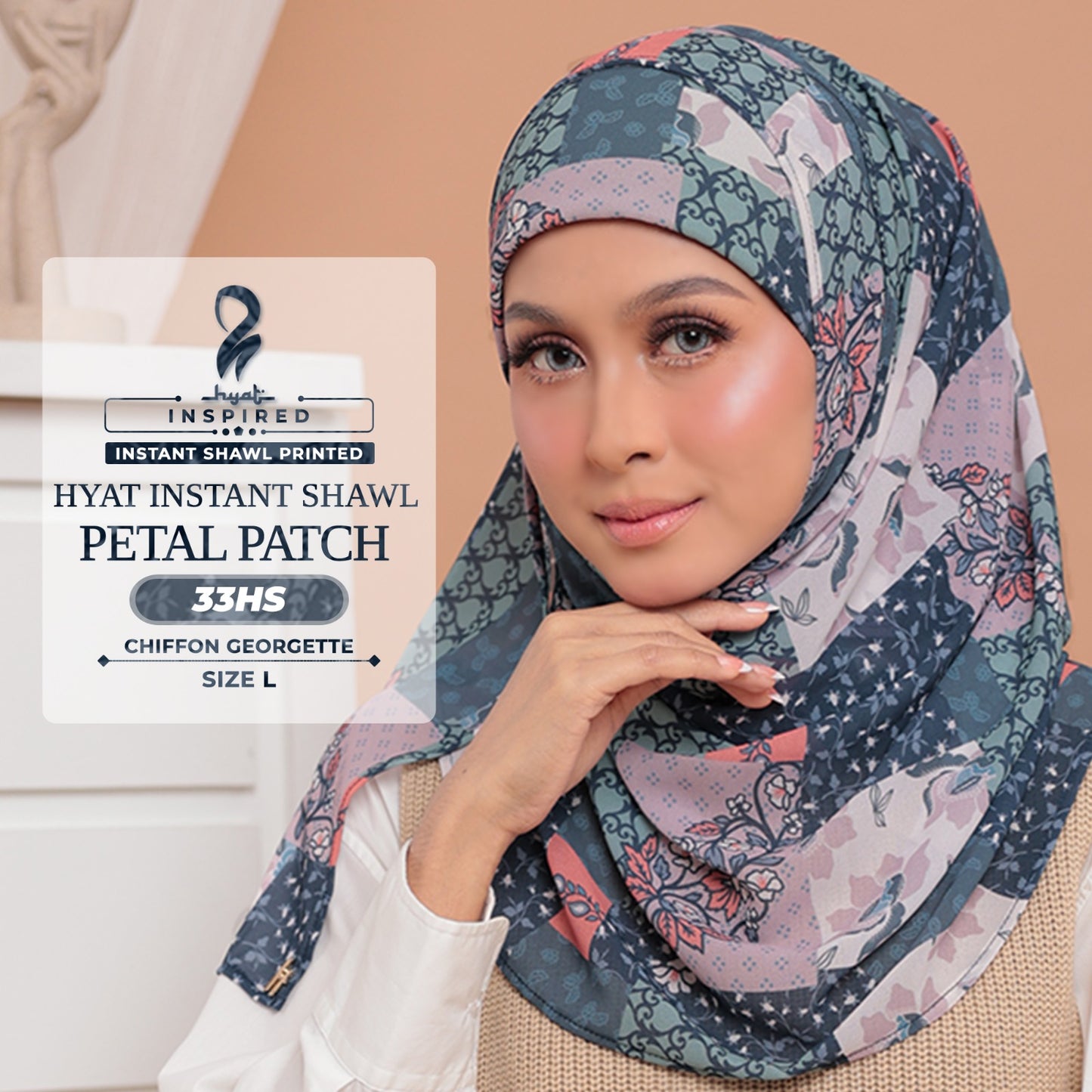 Hyat Hijab Inspired Cheerish, Lavish, Serene, Patal Patch & Dream Instant Shawl Collection With Box (30-34HS)