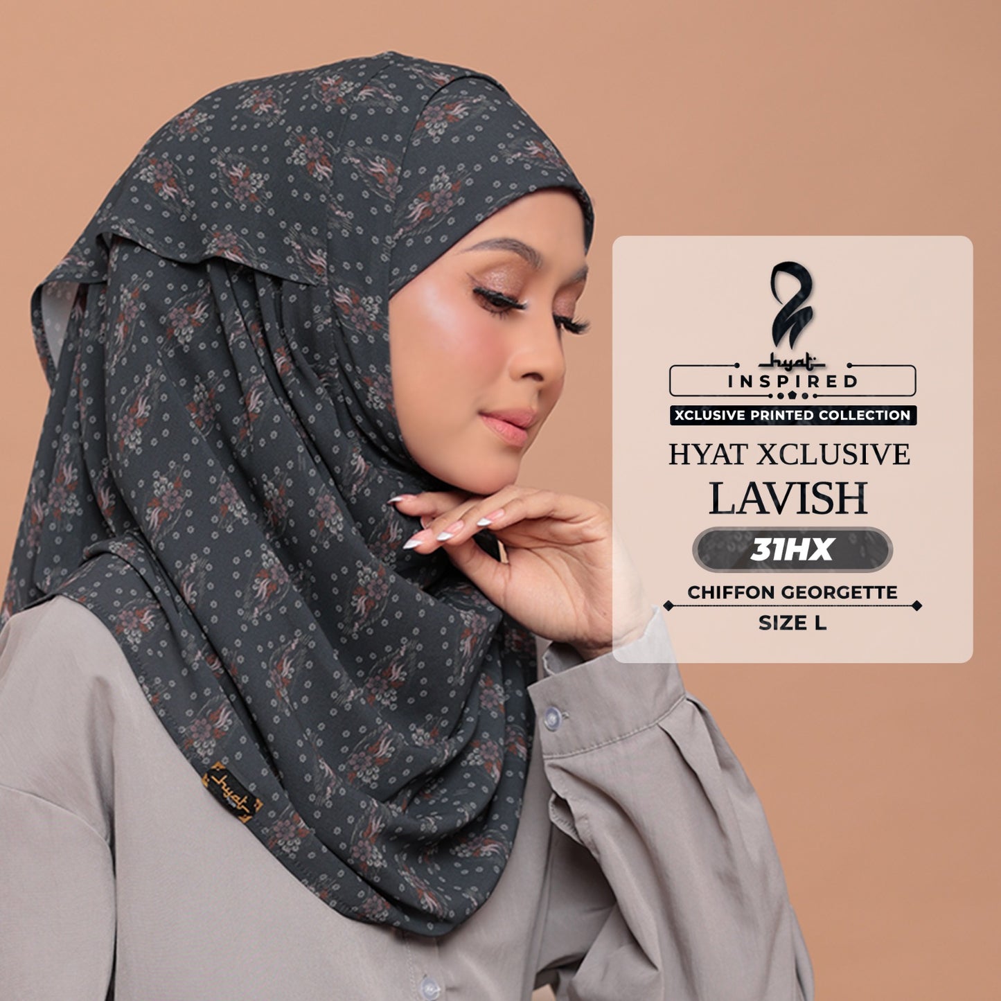 Hyat Hijab Inspired Cheerish, Lavish, Serene, Patal Patch & Dream Xclusive Collection With Box (30HX-34HX)