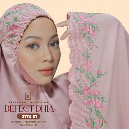 Telekung Khaulah Cantik Inspired DEFECT Dhia Cotton Series (21TU)