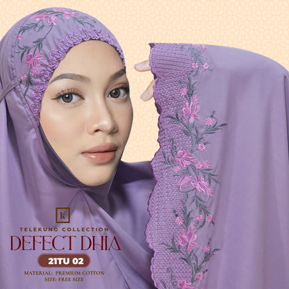 Telekung Khaulah Cantik Inspired DEFECT Dhia Cotton Series (21TU)