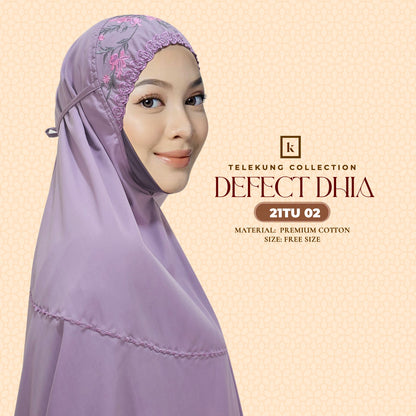 Telekung Khaulah Cantik Inspired DEFECT Dhia Cotton Series (21TU)