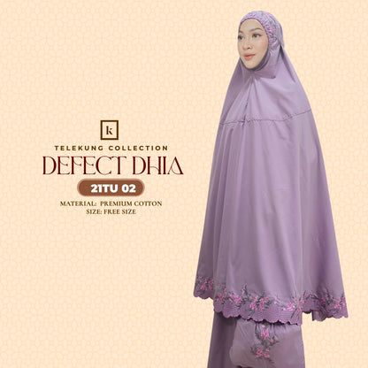 Telekung Khaulah Cantik Inspired DEFECT Dhia Cotton Series (21TU)