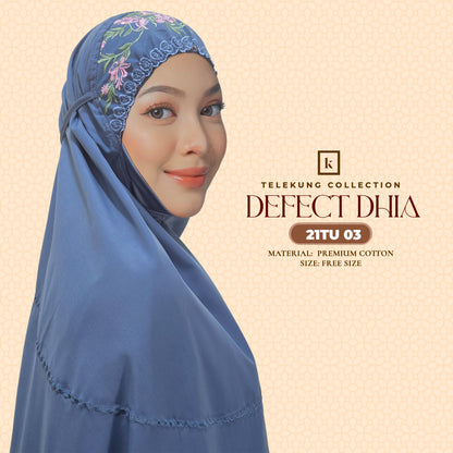 Telekung Khaulah Cantik Inspired DEFECT Dhia Cotton Series (21TU)