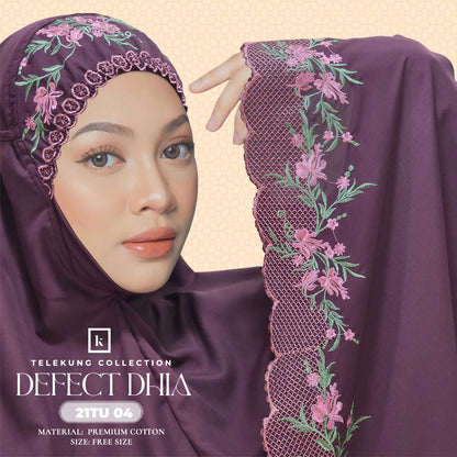 Telekung Khaulah Cantik Inspired DEFECT Dhia Cotton Series (21TU)