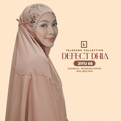 Telekung Khaulah Cantik Inspired DEFECT Dhia Cotton Series (21TU)