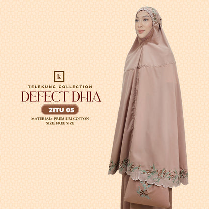 Telekung Khaulah Cantik Inspired DEFECT Dhia Cotton Series (21TU)