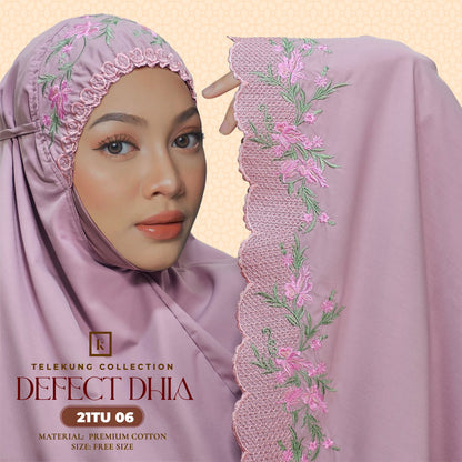 Telekung Khaulah Cantik Inspired DEFECT Dhia Cotton Series (21TU)