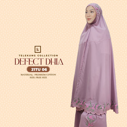 Telekung Khaulah Cantik Inspired DEFECT Dhia Cotton Series (21TU)