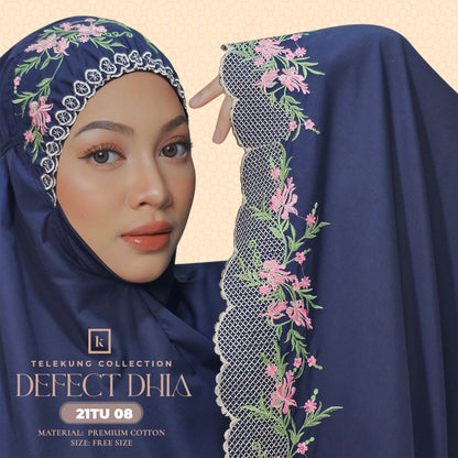 Telekung Khaulah Cantik Inspired DEFECT Dhia Cotton Series (21TU)