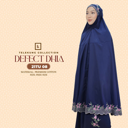 Telekung Khaulah Cantik Inspired DEFECT Dhia Cotton Series (21TU)