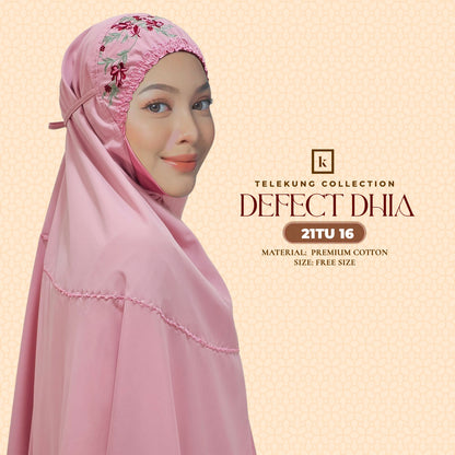 Telekung Khaulah Cantik Inspired DEFECT Dhia Cotton Series (21TU)