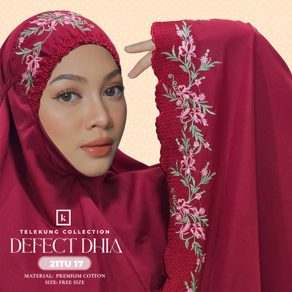 Telekung Khaulah Cantik Inspired DEFECT Dhia Cotton Series (21TU)