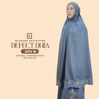 Telekung Khaulah Cantik Inspired DEFECT Dhia Cotton Series (21TU)