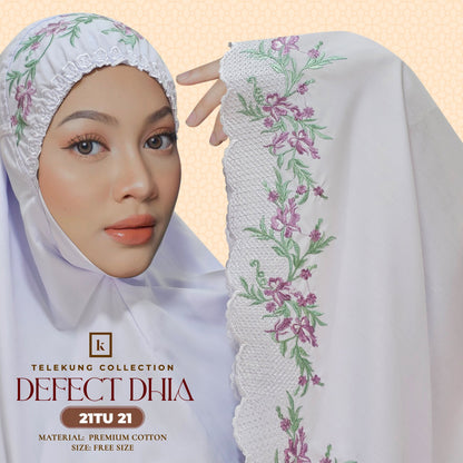 Telekung Khaulah Cantik Inspired DEFECT Dhia Cotton Series (21TU)