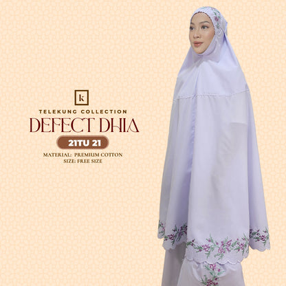 Telekung Khaulah Cantik Inspired DEFECT Dhia Cotton Series (21TU)