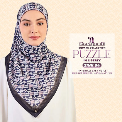 Naelofar Inspired Puzzel Printed SQ Collection