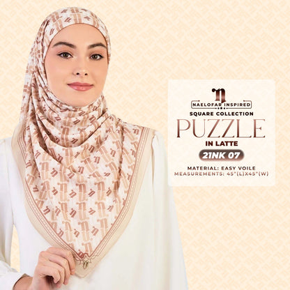 Naelofar Inspired Puzzel Printed SQ Collection