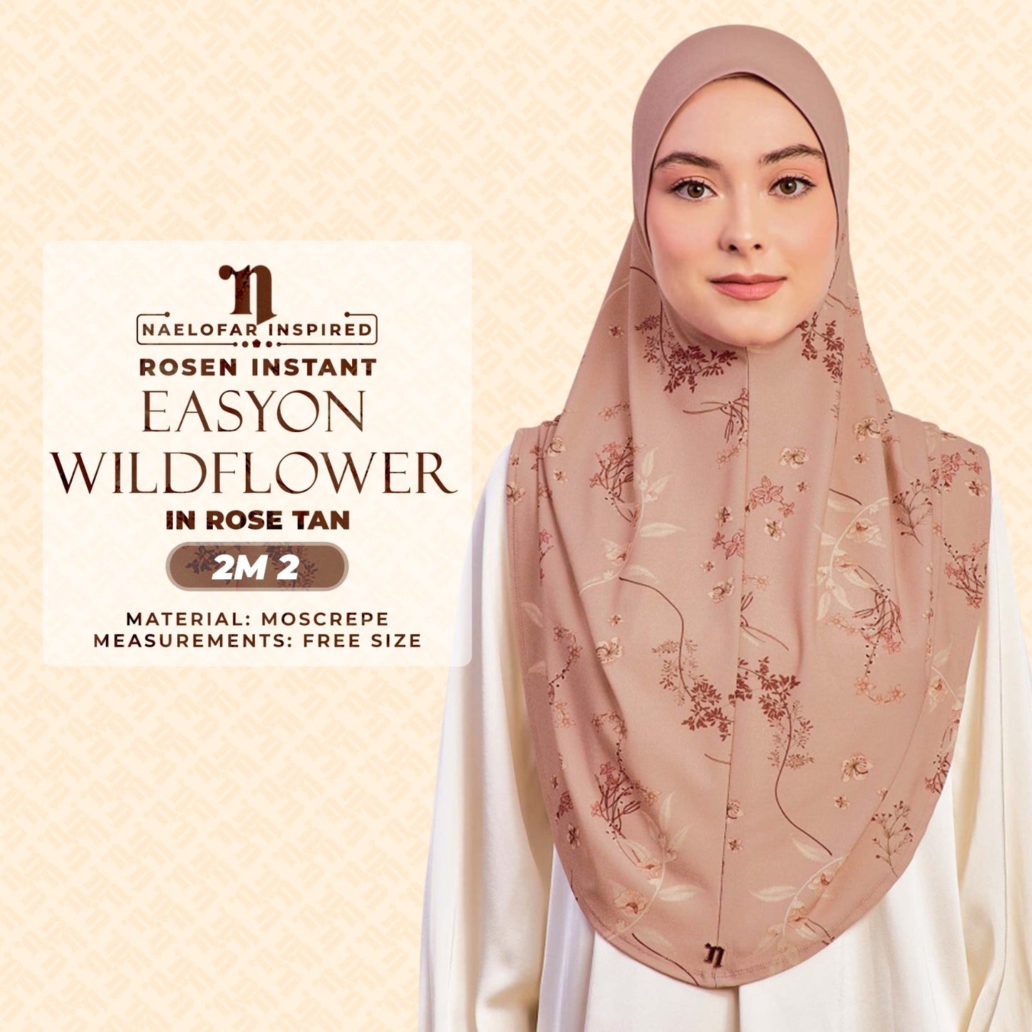 Naelofar Hijab Inspired Easyon Wildflower Rosen 2.0 Collection (2M)