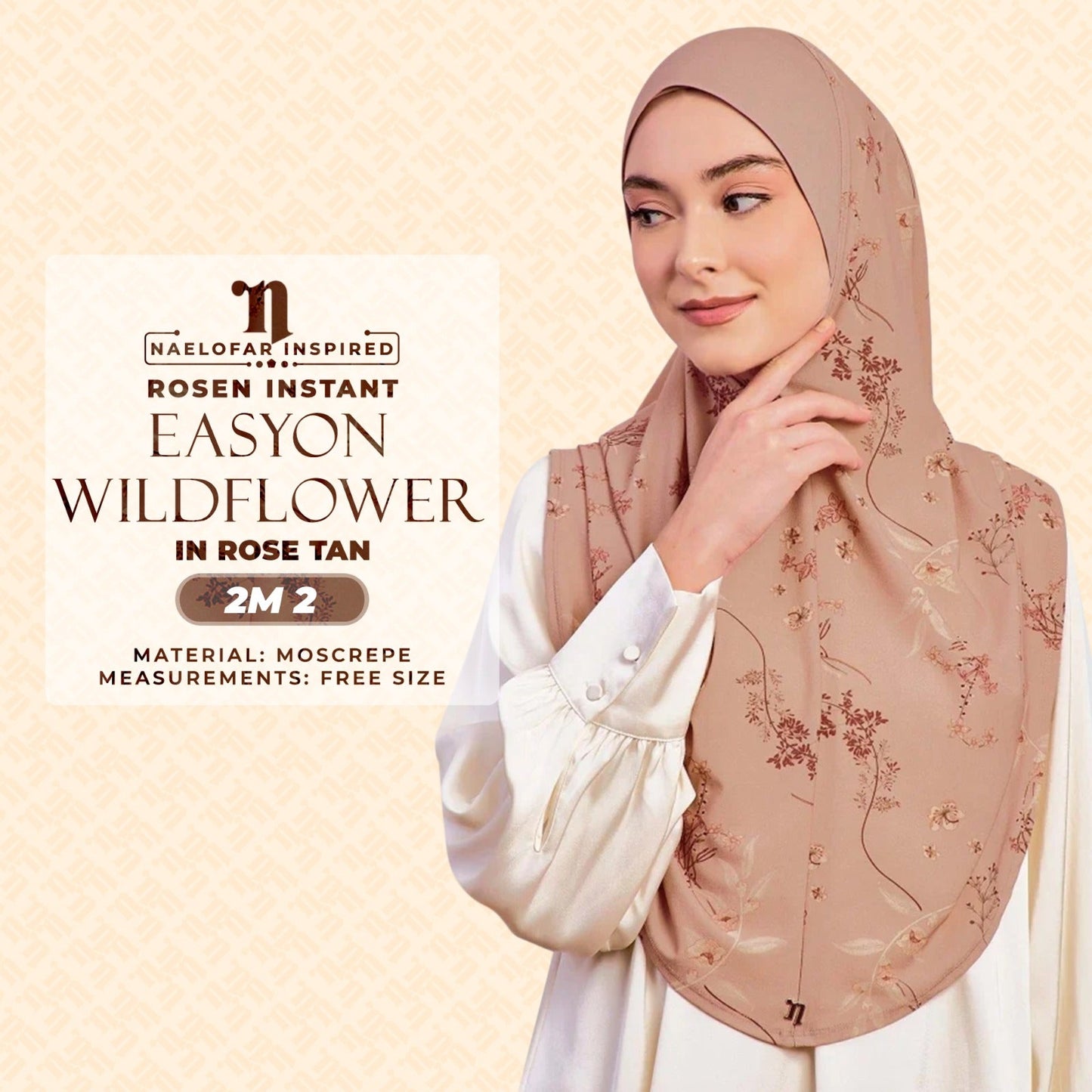 Naelofar Hijab Inspired Easyon Wildflower Rosen 2.0 Collection (2M)